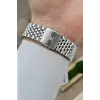 Kadranı Lacivert Kordonu Gümüş Renk Hediye Paketli 41 mm Erkek Kol Saati