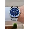 Kadranı Lacivert Kordonu Gümüş Renk 43 mm İç Göstergeleri Aktif Erkek Kol Saati