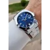 Kadranı Lacivert Kordonu Gümüş Renk 5 ATM Hediye Paketli 42 mm Erkek Kol Saati