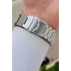 Kadranı Lacivert Kordonu Gümüş Renk Hediye Paketli 45 mm Erkek Kol Saati
