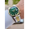 Kadranı Yeşil Kordonu Gold Gümüş Renk 40 mm Çelik Metaryel Erkek Kol Saati
