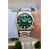 Kadranı Yeşil Kordonu Gold Gümüş Renk 40 mm Çelik Metaryel Erkek Kol Saati