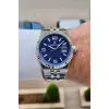 Kadranı Lacivert Kordonu Gümüş Renk 41 mm Takvimli Erkek Kol Saati