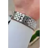 Kadranı Lacivert Kordonu Gümüş Renk 41 mm Takvimli Erkek Kol Saati