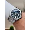 Kadranı Mavi Kordonu Gümüş Renk 44 mm İç Göstergeleri Aktif Erkek Kol Saati