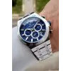 Kadranı Lacivert Kordonu Gümüş Renk 44 mm İç Göstergeleri Aktif Erkek Kol Saati