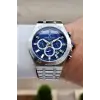 Kadranı Lacivert Kordonu Gümüş Renk 44 mm İç Göstergeleri Aktif Erkek Kol Saati