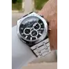 Kadranı Siyah Kordonu Gümüş Renk 44 mm İç Göstergeleri Aktif Erkek Kol Saati