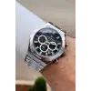 Kadranı Siyah Kordonu Gümüş Renk 44 mm İç Göstergeleri Aktif Erkek Kol Saati