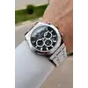 Kadranı Siyah Kordonu Gümüş Renk 44 mm İç Göstergeleri Aktif Erkek Kol Saati
