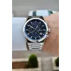 Kadranı Füme Lacivert Kordonu Gümüş Renk 43 mm İç Göstergeleri Aktif Erkek Kol Saati