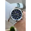 Kadranı Füme Lacivert Kordonu Gümüş Renk 43 mm İç Göstergeleri Aktif Erkek Kol Saati