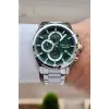 Kadranı Yeşil Kordonu Gümüş Renk 43 Mm İç Göstergeleri Aktif Erkek Kol Saati