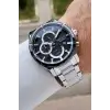 Kadranı Siyah Kordonu Gümüş Renk 43 Mm İç Göstergeleri Aktif Erkek Kol Saati