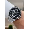 Kadranı Siyah Kordonu Gümüş Renk 43 Mm İç Göstergeleri Aktif Erkek Kol Saati