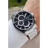 Kadranı Siyah Kordonu Gümüş Renk 43 Mm İç Göstergeleri Aktif Erkek Kol Saati