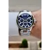 Kadranı Lacivert Kordonu Gümüş Renk 43 Mm İç Göstergeleri Aktif Erkek Kol Saati