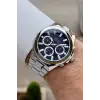 Kadranı Lacivert Kordonu Gümüş Renk 43 Mm İç Göstergeleri Aktif Erkek Kol Saati