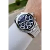 Kadranı Lacivert Kordonu Gümüş Renk 43 Mm İç Göstergeleri Aktif Erkek Kol Saati