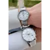 Gümüş Renk Sevgili Çift Kol Saati STISTE10