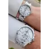 Gümüş Renk Sevgili Çift Kol Saati STISTE3