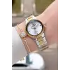 Gold Gümüş Renk 30 mm Hediye Paketli Kadın Kol Saati ve Hediye Bileklik