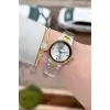 Gold Gümüş Renk 30 mm Hediye Paketli Kadın Kol Saati ve Hediye Bileklik