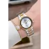 Gold Gümüş Renk 30 mm Hediye Paketli Kadın Kol Saati ve Hediye Bileklik