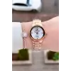Rose Renk 30 mm Hediye Paketli Kadın Kol Saati ve Hediye Bileklik