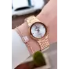 Rose Renk 30 mm Hediye Paketli Kadın Kol Saati ve Hediye Bileklik