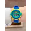 Sarı Yeşil Mavi Renk 8 Farklı Işıklı Hediye Paketli 5 ATM Çocuk Kol Saati