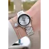 Gümüş Renk 30 mm Hediye Paketli Kadın Kol Saati ve Hediye Bileklik