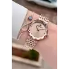 Kadranı Siyah Kordonu Rose Renk Kadın Kol Saati ve Bileklik