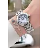 Gümüş Renk 30,5 mm Hediye Paketli Kadın Kol Saati ve Bileklik