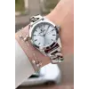 Gümüş Renk 32 mm Hediye Paketli Kadın Kol Saati ve Bileklik