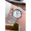 Gümüş Renk 30 mm Hediye Paketli Kadın Kol Saati ve Bileklik