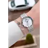 Gümüş Renk 30 mm Hediye Paketli Kadın Kol Saati ve Bileklik