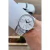 Gümüş Renk Hediye Paketli Paslanmaz Full Çelik Kasa Erkek Kol Saati