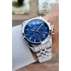 Gümüş Lacivert Renk 42 mm Hediye Paketli İç Göstergeleri Aktif Erkek Kol Saati