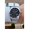 Gümüş Siyah Renk 42 mm Hediye Paketli İç Göstergeleri Aktif Erkek Kol Saati