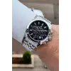 Gümüş Siyah Renk 42 mm Hediye Paketli İç Göstergeleri Aktif Erkek Kol Saati