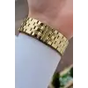 Gold Renk Hediye Paketli Paslanmaz Full Çelik Kasa Erkek Kol Saati
