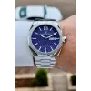 Kadranı Lacivert Kordonu Gümüş Renk 43 mm Erkek Kol Saati