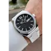 Kadranı Siyah Kordonu Gümüş Renk 43 mm Erkek Kol Saati