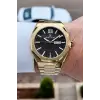 Kadranı Siyah Kordonu Gold Renk 43 mm Erkek Kol Saati