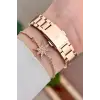 Kadranı Yeşil Kordonu Rose Renk 26 mm Kadın Kol Saati ve Bileklik