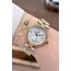 Gold Gümüş Renk 32 Mm Kadın Kol Saati ve Bileklik