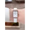 Kasası Rose Kordonu Beyaz Renk Kadın Kol Saati ve Bileklik