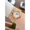 Gold Renk 30 Mm Kadın Kol Saati ve Bileklik