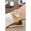 Gold Renk 30 Mm Kadın Kol Saati ve Bileklik